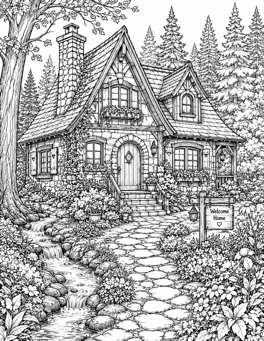 House Coloring Book