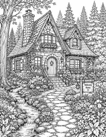 House Coloring Book