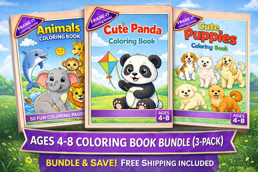 Ages 4–8 Coloring Book Bundle (3-Pack)