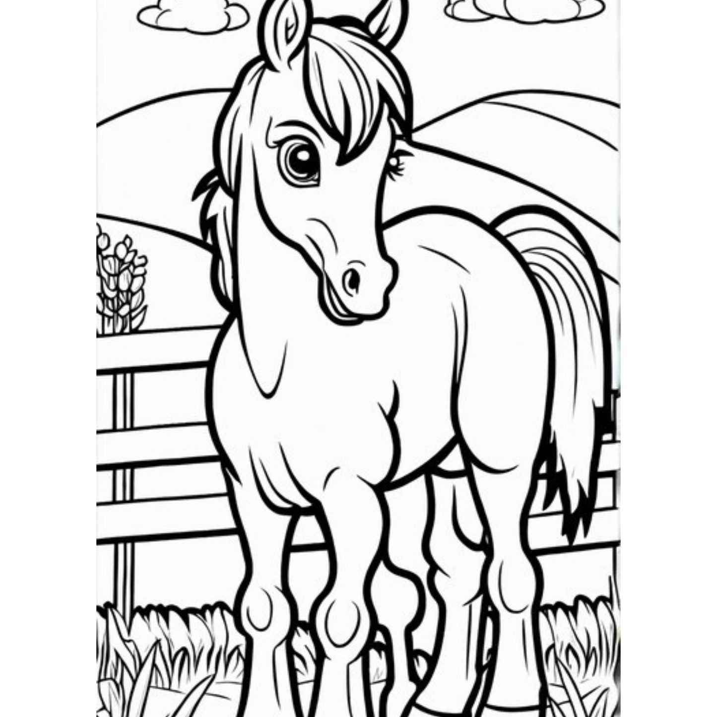 Farm Animals Coloring Book