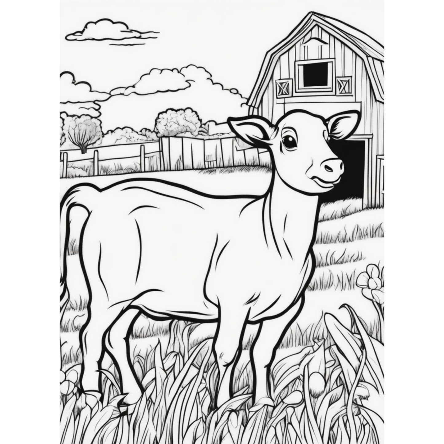 Farm Animals Coloring Book