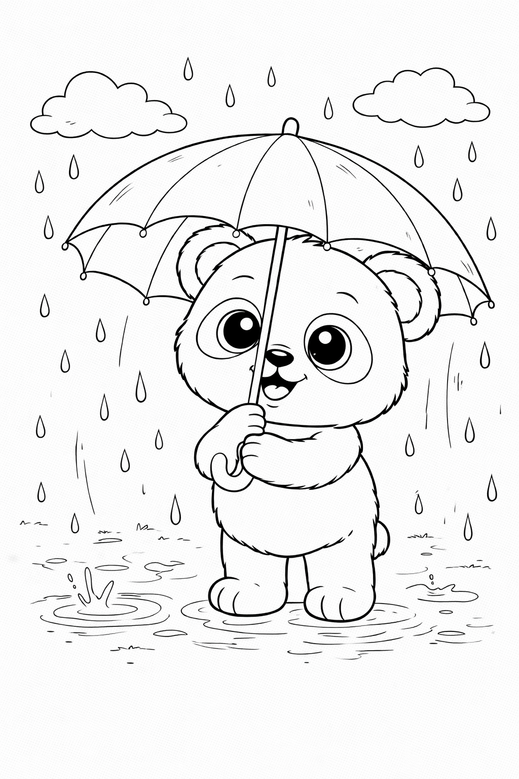 Cute Panda Coloring Book
