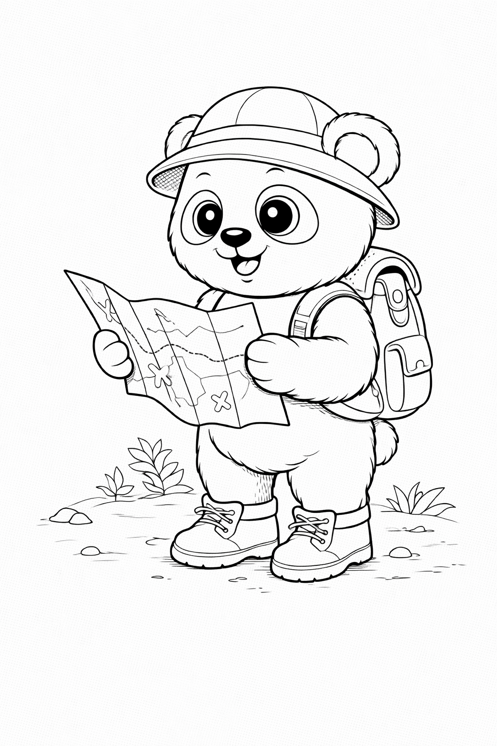Cute Panda Coloring Book
