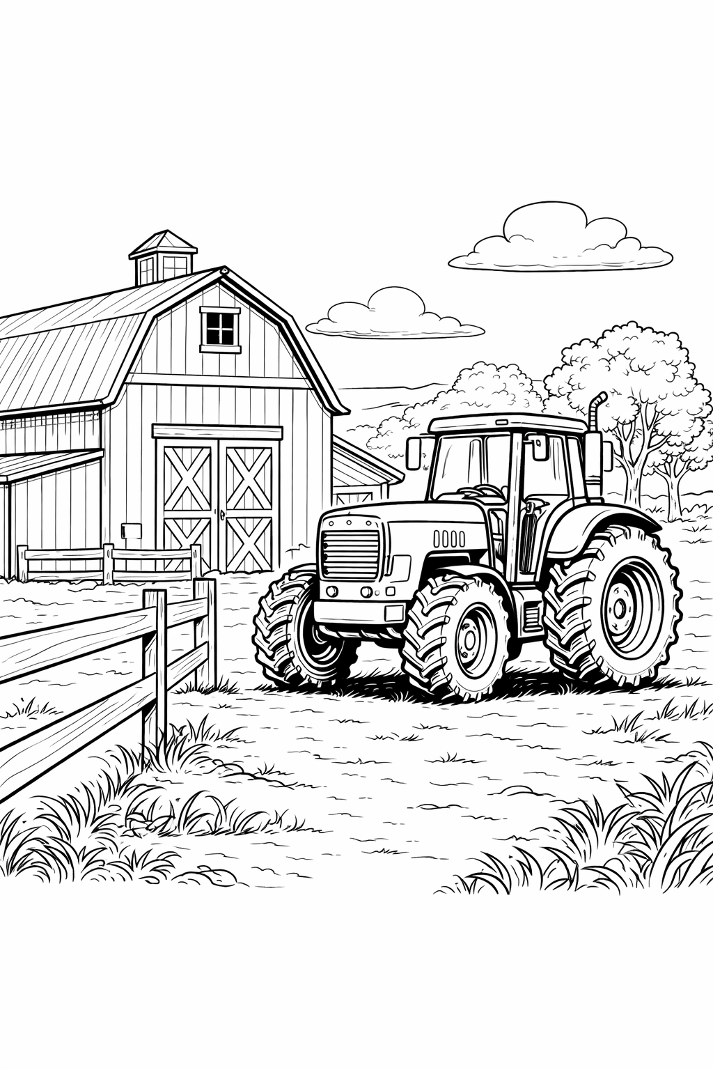 Tractor Coloring Book