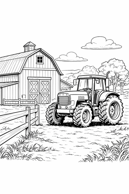 Tractor Coloring Book