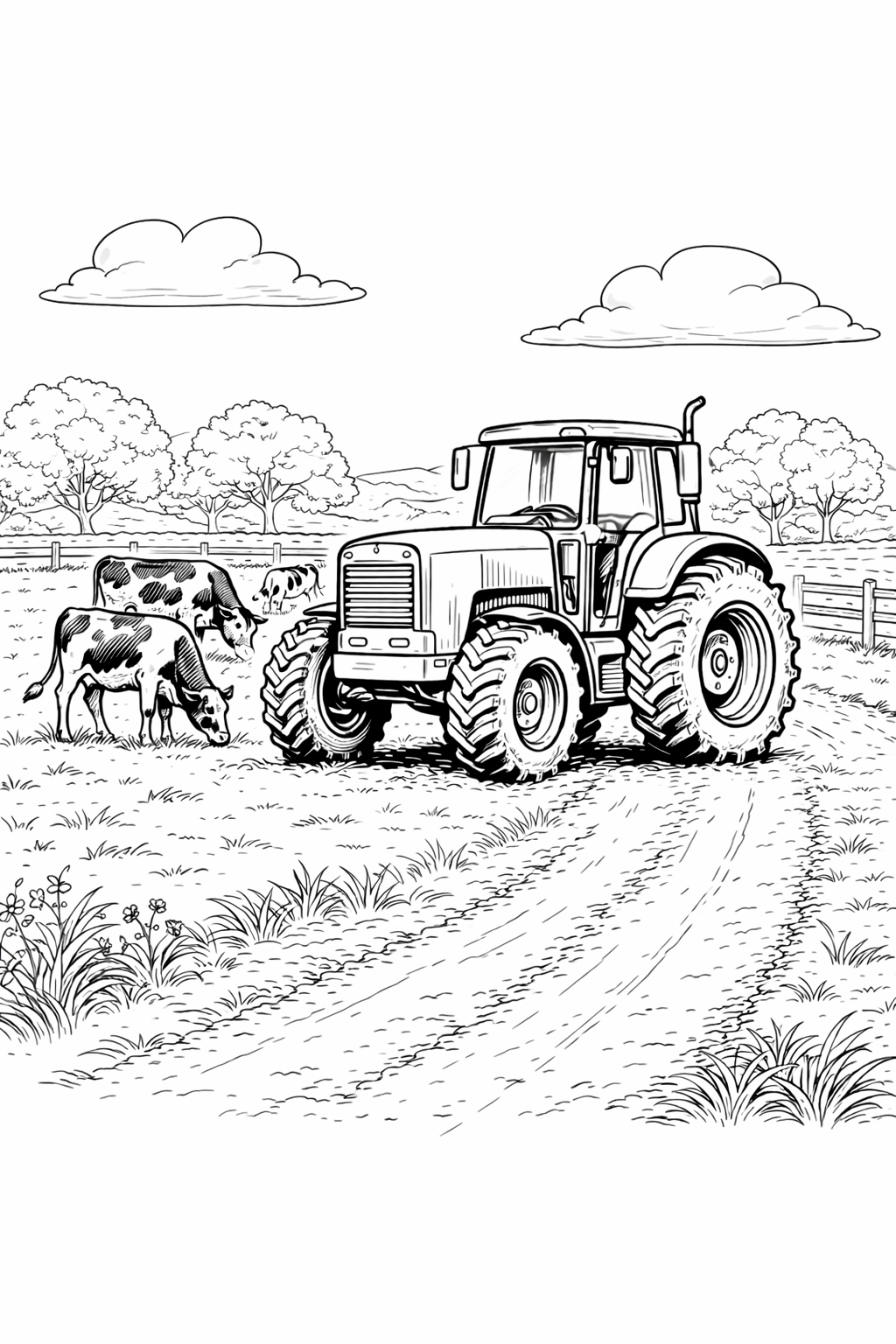 Tractor Coloring Book