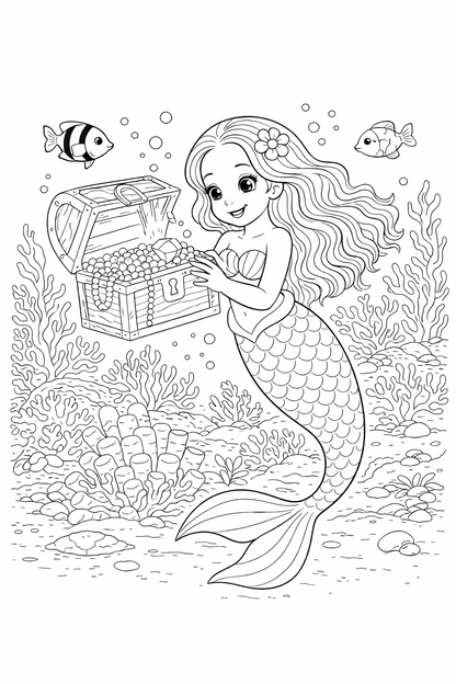 Mermaid Coloring Book (Digital product)