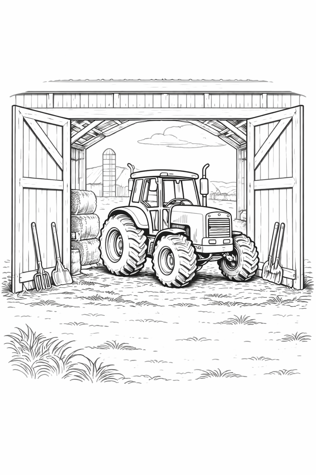 Tractor Coloring Book