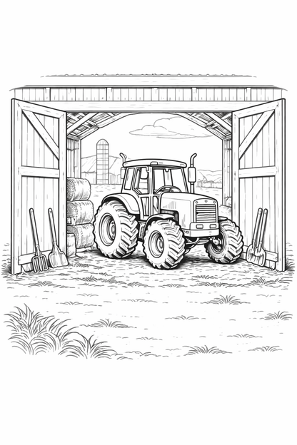 Tractor Coloring Book