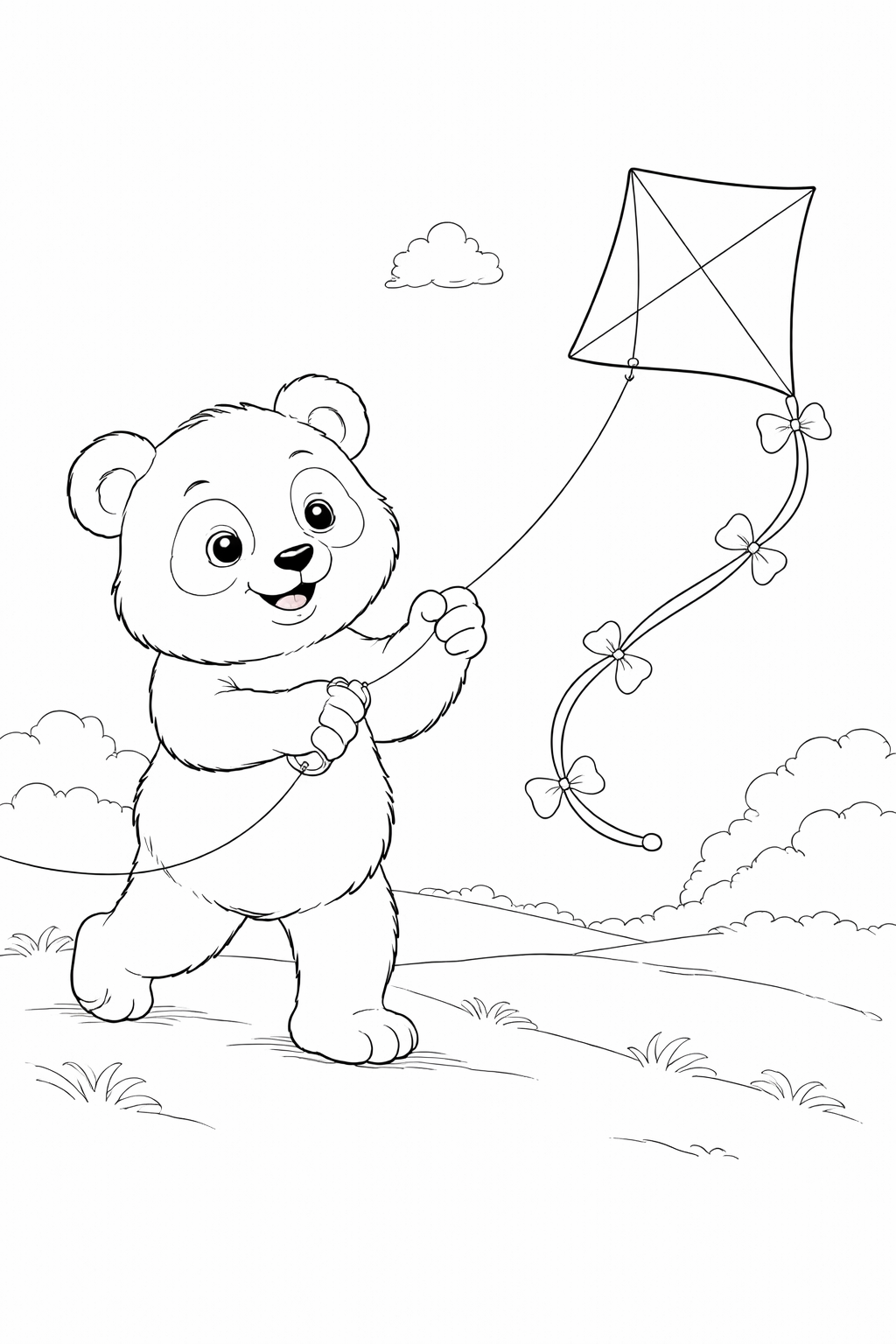 Cute Panda Coloring Book