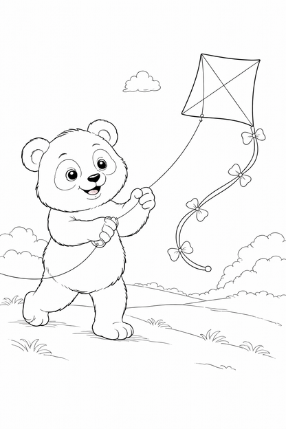 Cute Panda Coloring Book