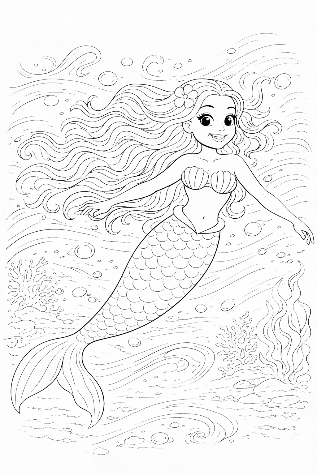 Mermaid Coloring Book