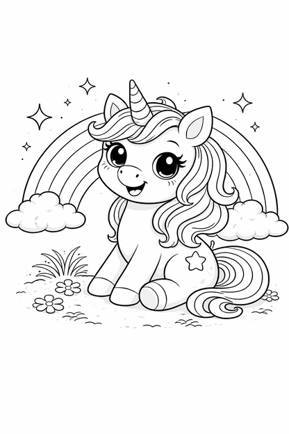 Unicorn Coloring Book for Ages 4–8 | 50 Fun Unicorn Coloring Pages