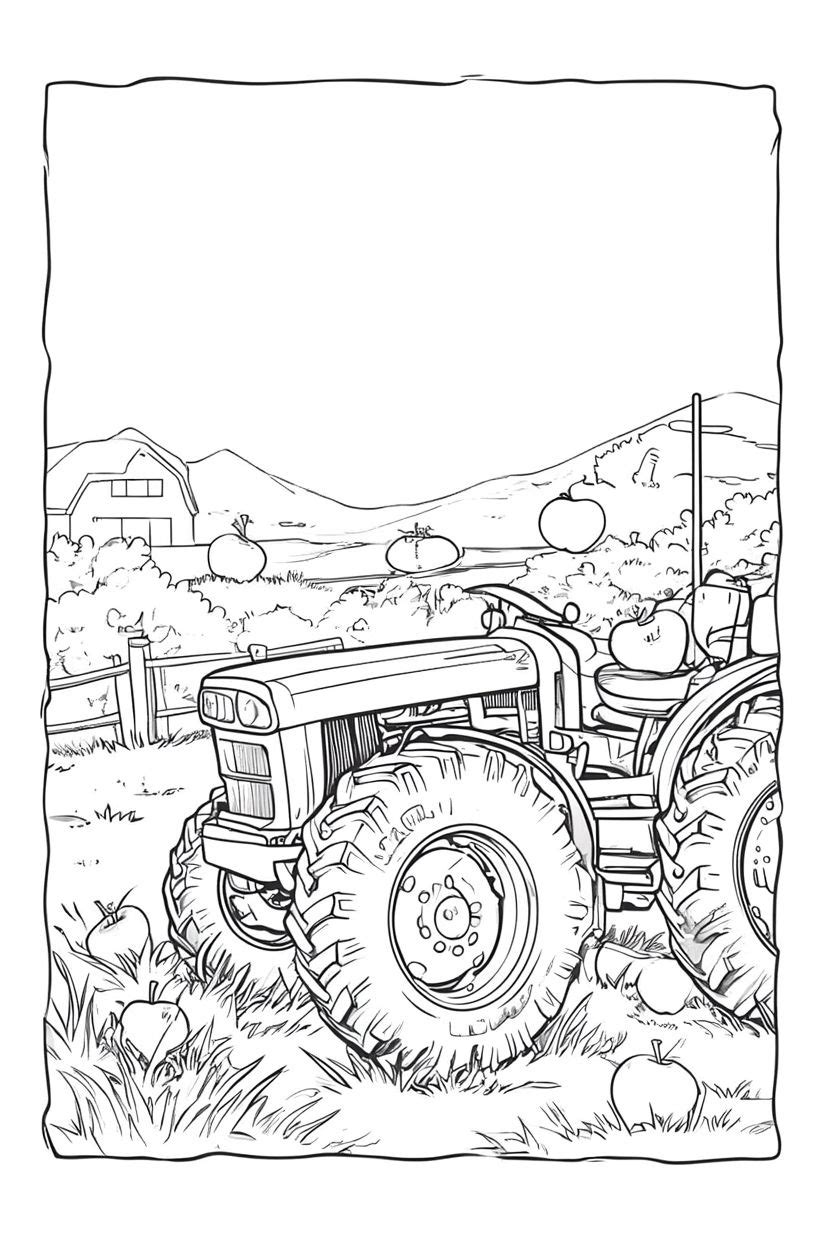 Tractor Coloring Book